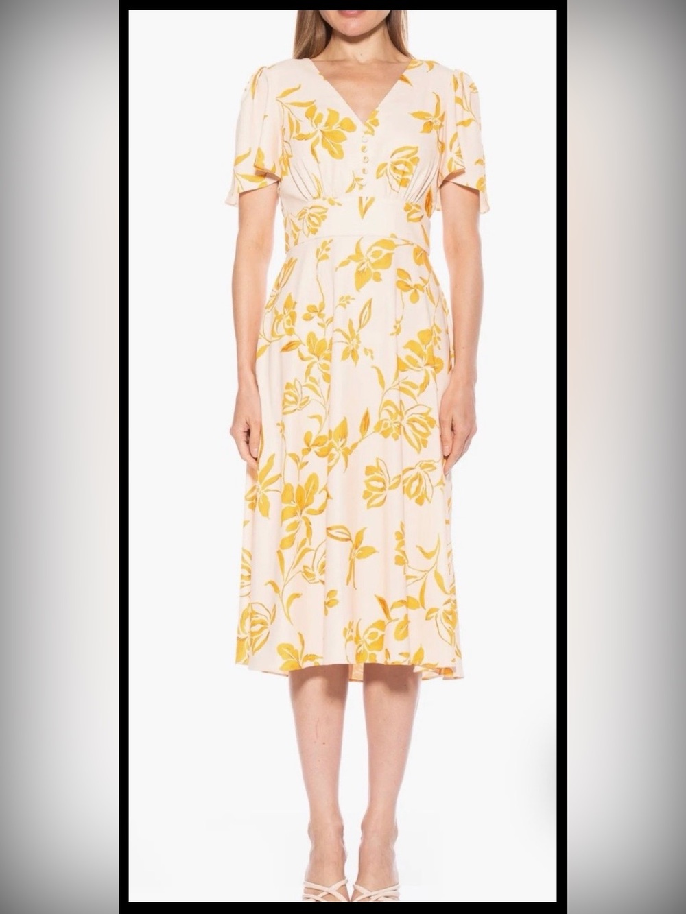 Alexia Admor Lulu Sweetheart Fit & Flare Midi Dress size 6